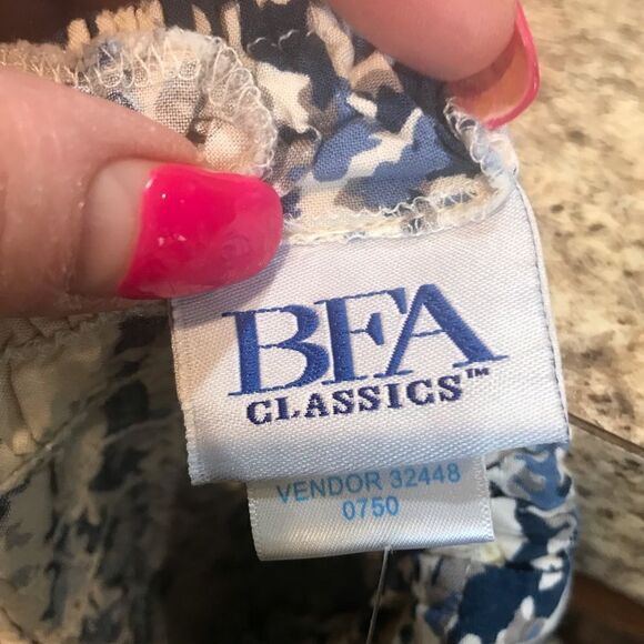 BFA Classics Blue Floral Sleeveless Dress Size 2X - Picture 5 of 10